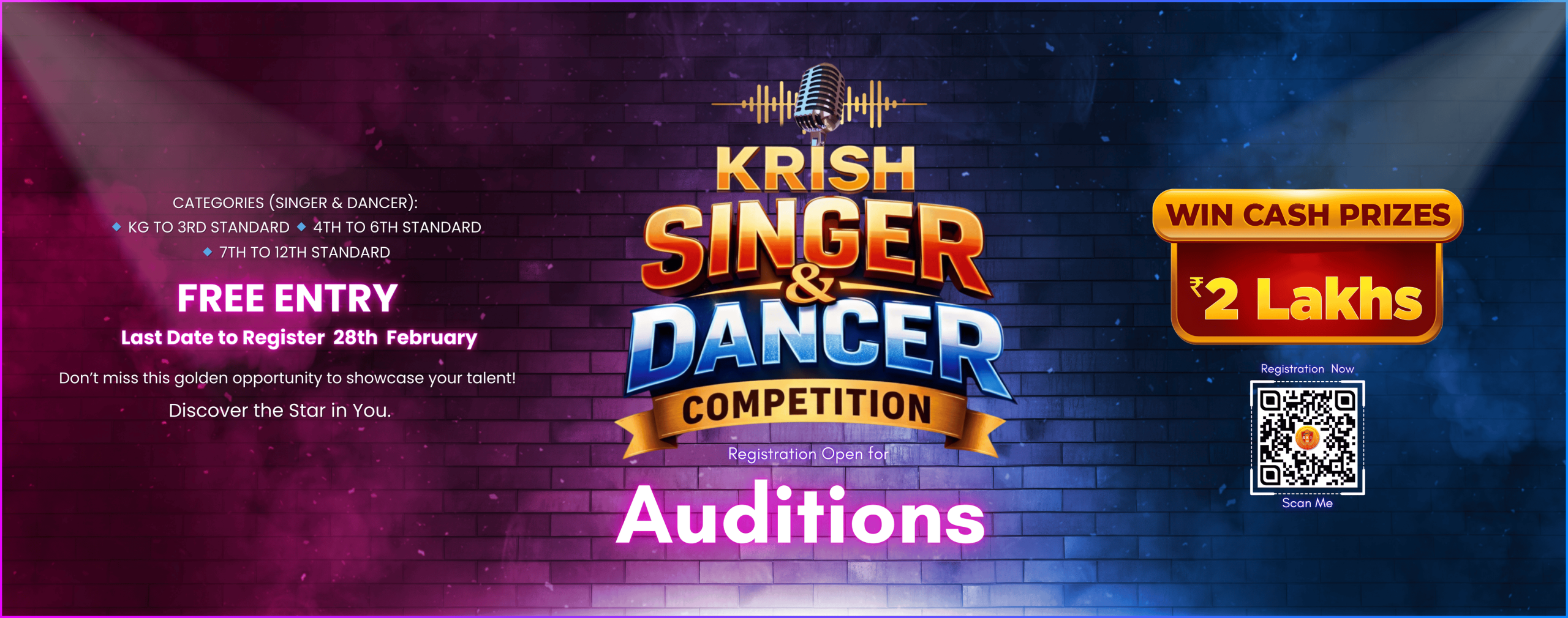 Krish Singer & Drance Registration Open )